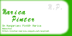marica pinter business card